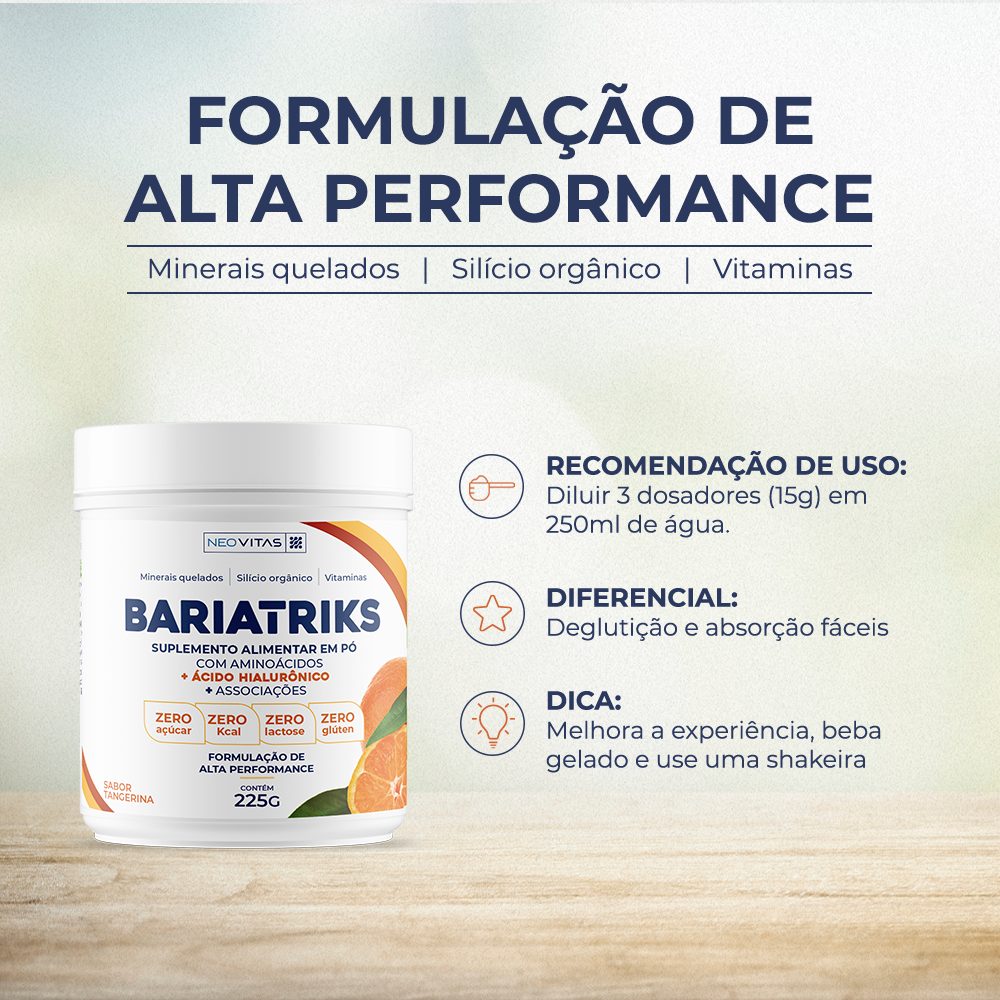 SUPLEMENTO BARIATRIKS - TANGERINA 225g